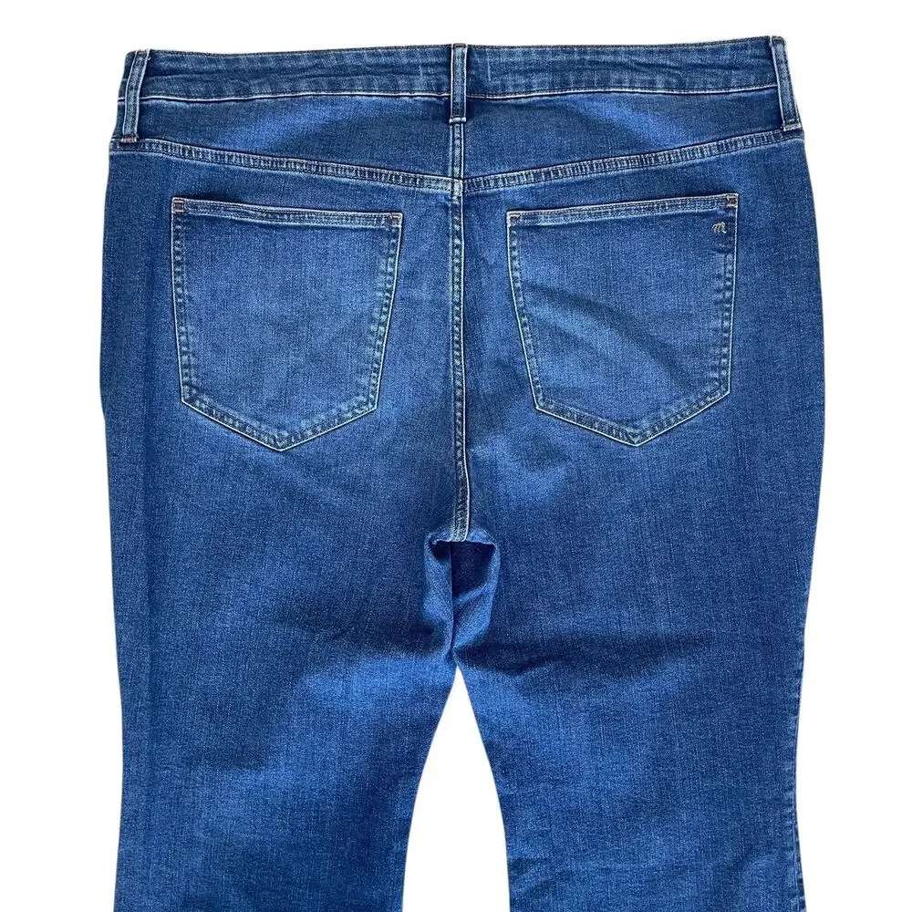 Madewell Mid-Rise Kick Out Jeans Dark Blue Size 22W - Picture 6 of 16